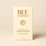 Bee Cosmetics English lavender soap with its branded packaging
