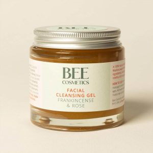 Jar of Bee Cosmetics facial cleansing gel sold by East Anglia Apiaries