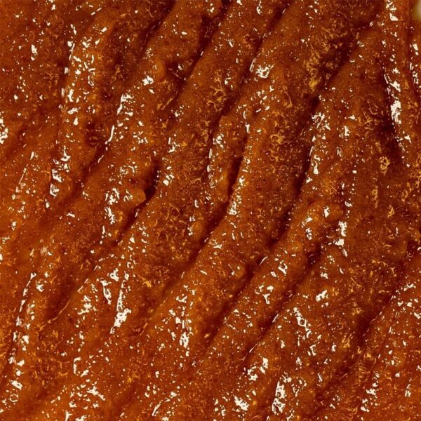 Close-up of the rich, grainy texture of Bee Cosmetics honey sugar face scrub