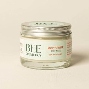 Jar of Bee Cosmetics moisturiser for men sold by East Anglia Apiaries