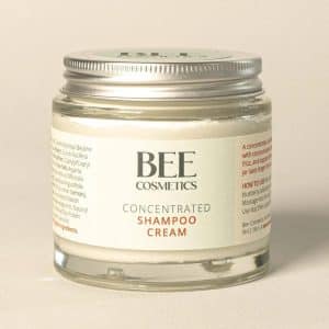 Jar of Bee Cosmetics concentrated shampoo cream sold by East Anglia Apiaries