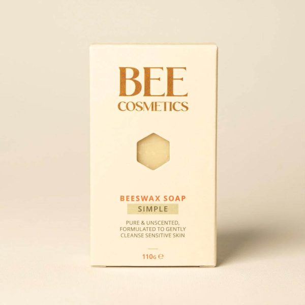 Bee Cosmetics simple beeswax soap with its branded packaging