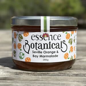 Essence Botanicals orange and bay marmalade jar